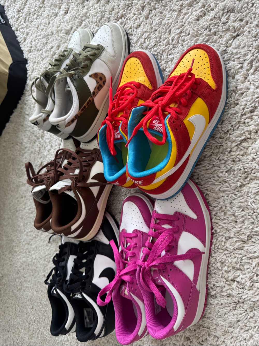 Nike Lot (5) Multi-Pair Sneakers Assorted Colors Mens 5.5/Women’s 7